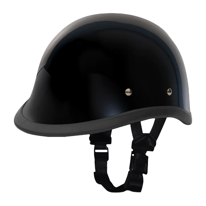 classic gloss black novelty motorcycle helmet Daytona Helmets Novelty Hawk- Hi-Gloss Black