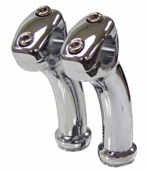 Deuce Style Handlebar Risers Fxst 2000/Later* & Custom Use Chrome Plt ...